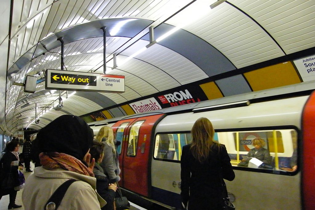 waiting for train in london underground