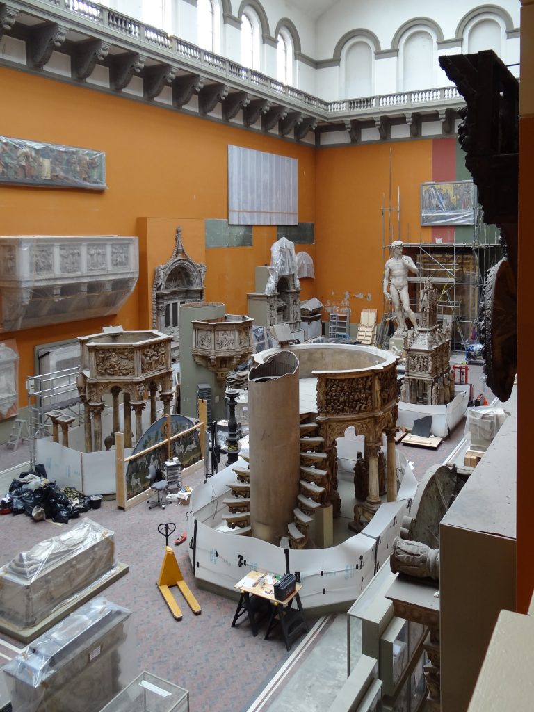 behind the scenes in a london museum
